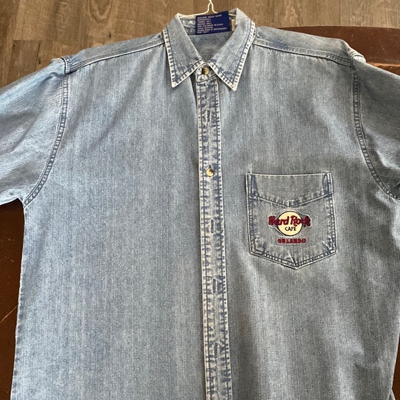 Hard Rock Cafe Orlando Denim Shirt - Picture 1 of 5